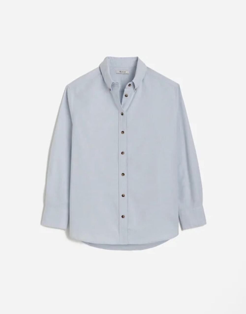 Madewell Oversized Button-Up Shirt in Oxford Pale Dawn X White Size Small